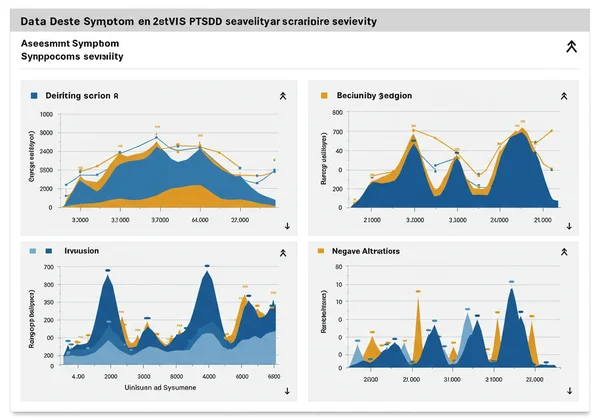 Data visualization of PTSD symptom severity scores