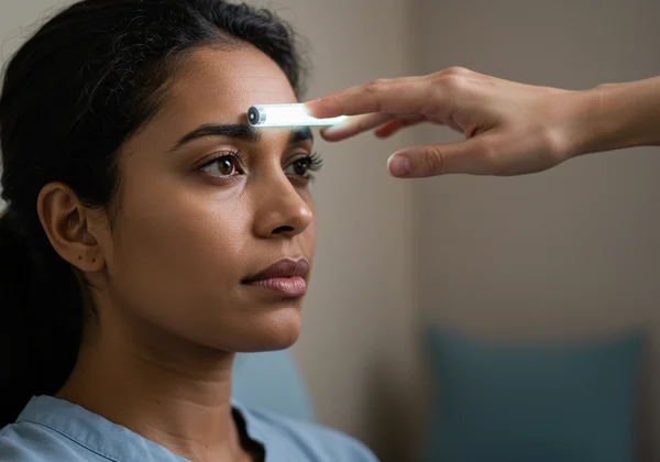 Person doing bilateral stimulation during EMDR therapy