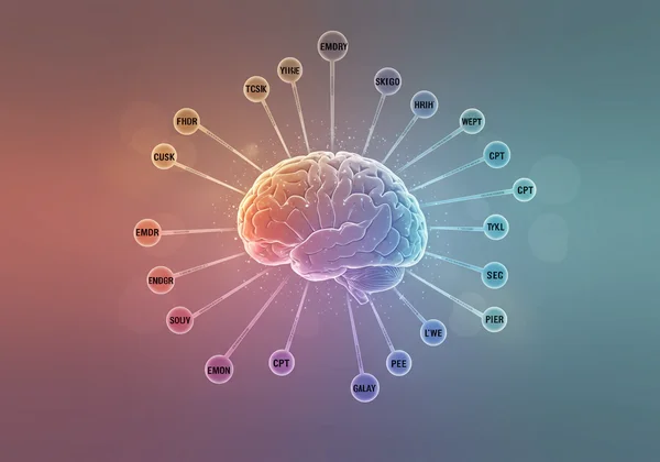 Visual representation of diverse PTSD therapy approaches