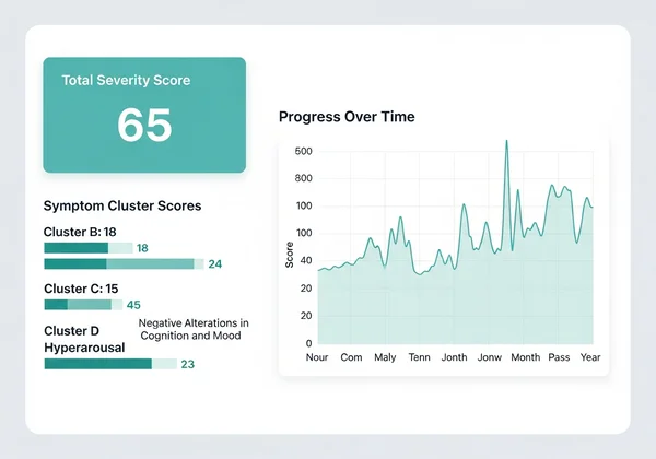 Dashboard showing PCL-5 scoring and results