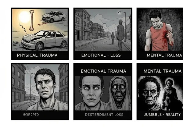 Diagram showing different trauma types and symptoms