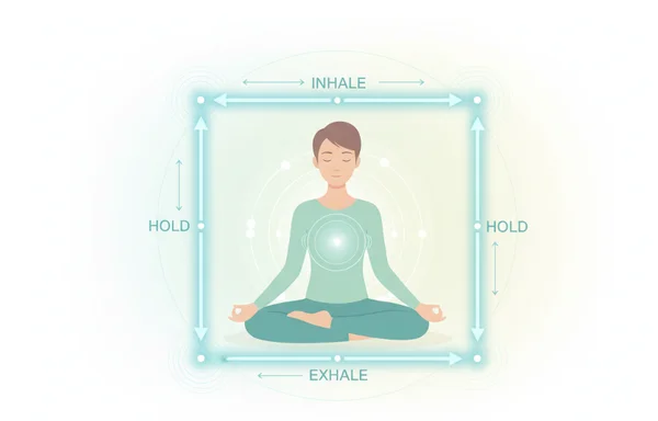 Person practicing box breathing for anxiety relief